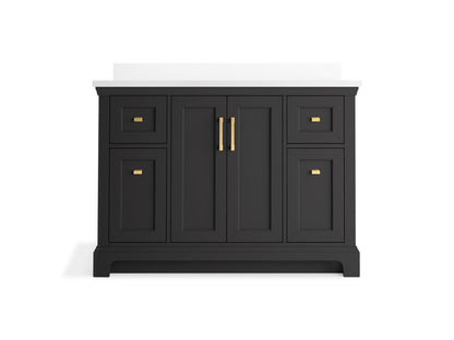 KOHLER K-29262-BD1 Charlemont 48" bathroom vanity cabinet with sink and quartz top