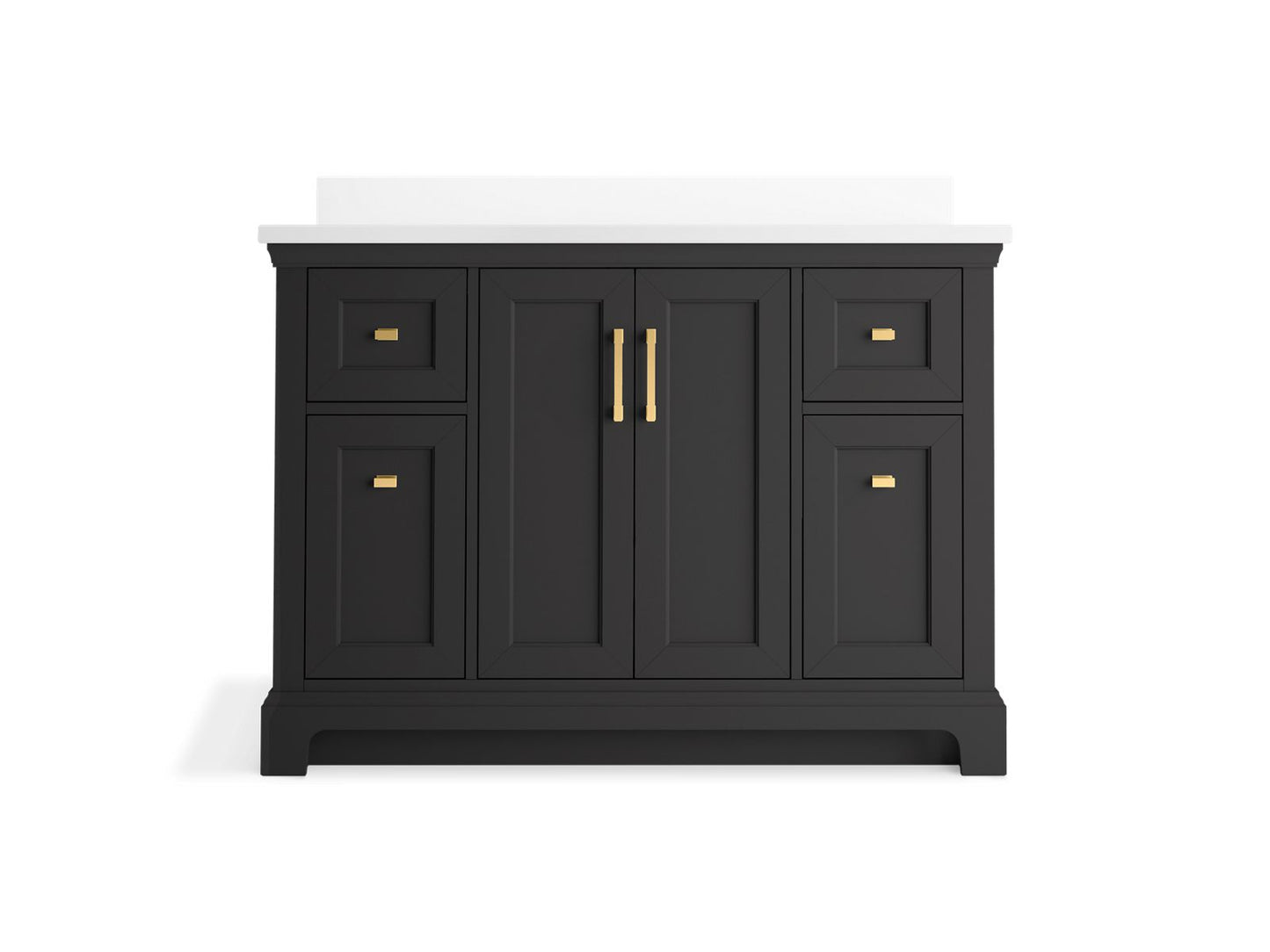 KOHLER K-29262-BD1 Charlemont 48" bathroom vanity cabinet with sink and quartz top