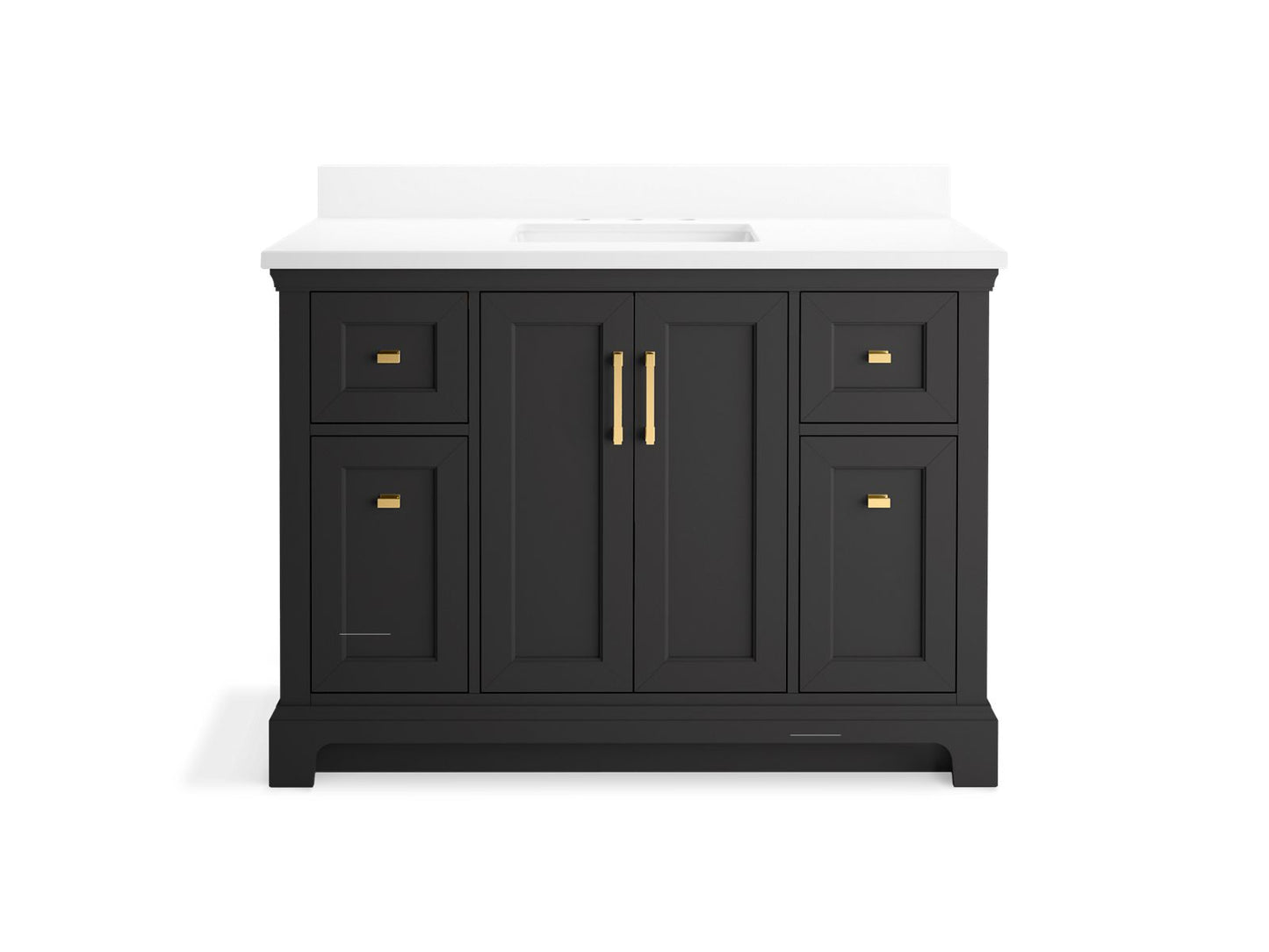 KOHLER K-29262-BD1 Charlemont 48" bathroom vanity cabinet with sink and quartz top