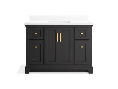 KOHLER K-29262-BD1 Charlemont 48" bathroom vanity cabinet with sink and quartz top