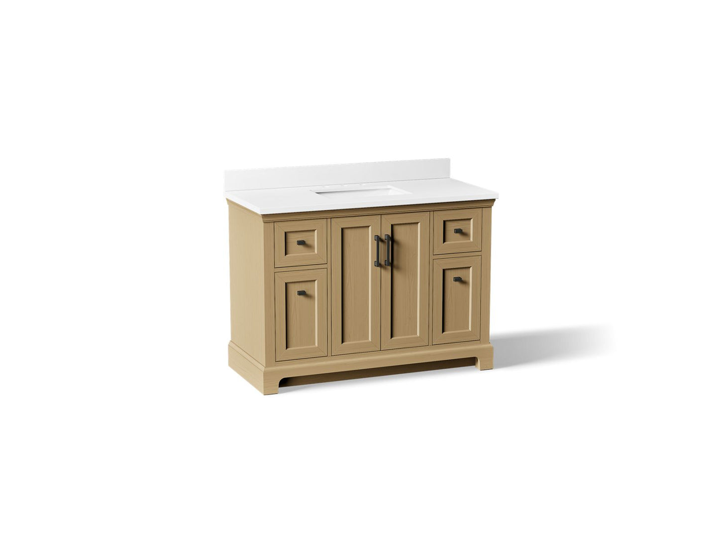 KOHLER K-29262-BD1 Charlemont 48" bathroom vanity cabinet with sink and quartz top