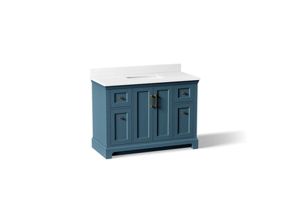KOHLER K-29262-BD1 Charlemont 48" bathroom vanity cabinet with sink and quartz top