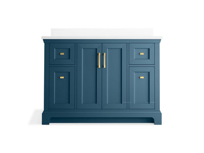KOHLER K-29262-BD1 Charlemont 48" bathroom vanity cabinet with sink and quartz top