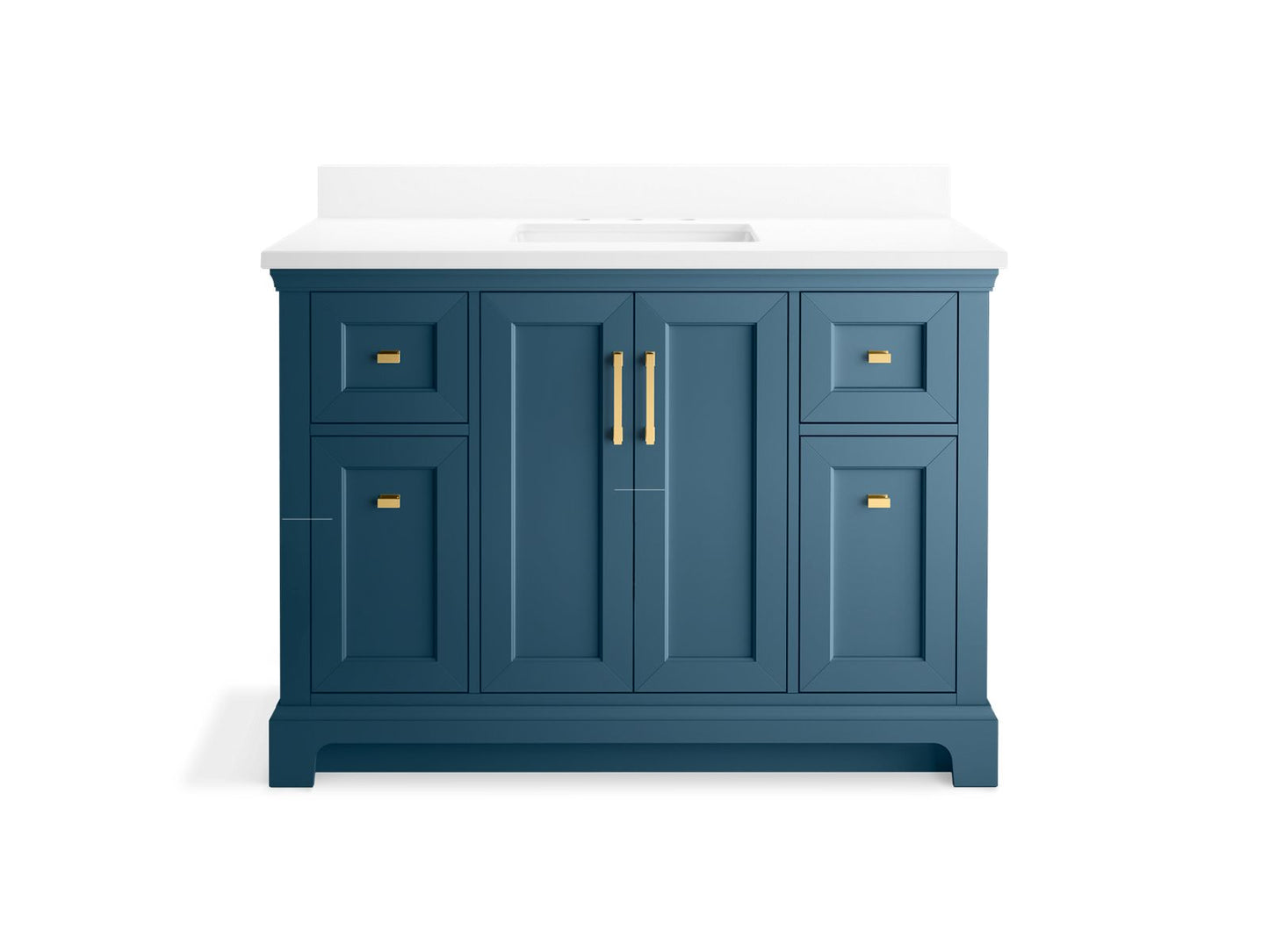 KOHLER K-29262-BD1 Charlemont 48" bathroom vanity cabinet with sink and quartz top