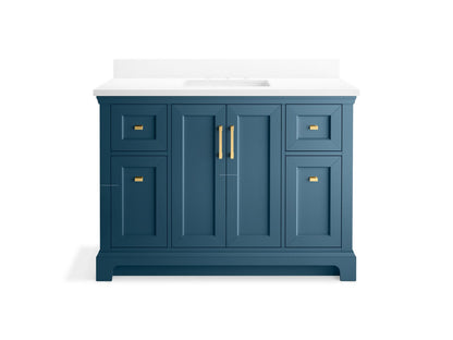 KOHLER K-29262-BD1 Charlemont 48" bathroom vanity cabinet with sink and quartz top