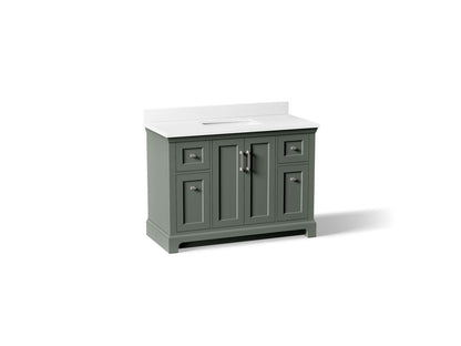KOHLER K-29262-BD1 Charlemont 48" bathroom vanity cabinet with sink and quartz top