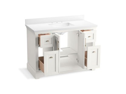 KOHLER K-29262-BD1 Charlemont 48" bathroom vanity cabinet with sink and quartz top