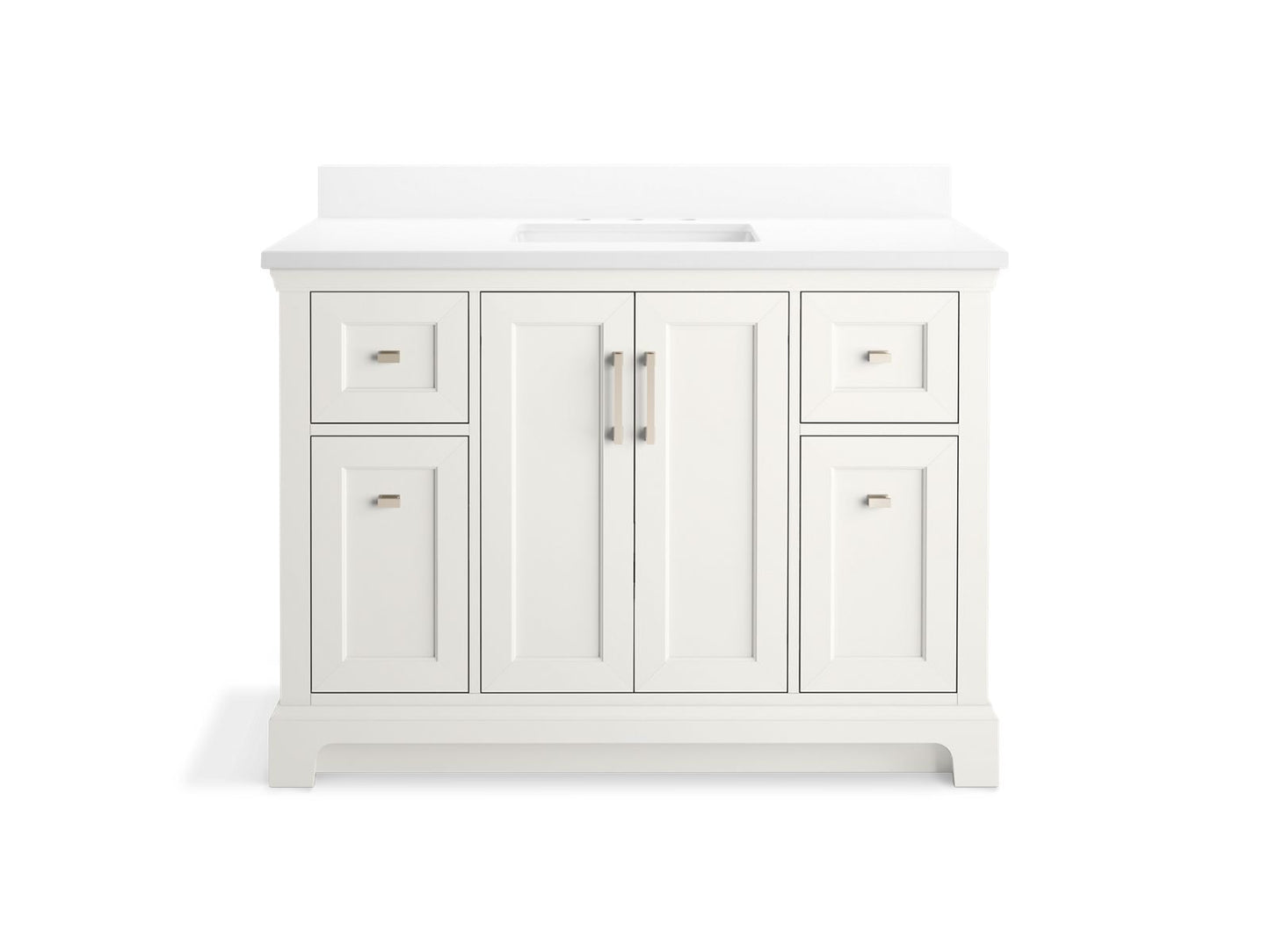 KOHLER K-29262-BD1 Charlemont 48" bathroom vanity cabinet with sink and quartz top