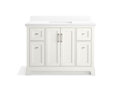 KOHLER K-29262-BD1 Charlemont 48" bathroom vanity cabinet with sink and quartz top