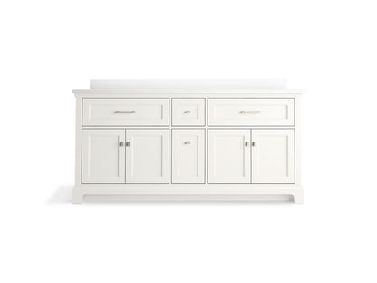 KOHLER K-29264-BD1 Charlemont 72" bathroom vanity cabinet with sinks and quartz top