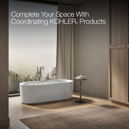 KOHLER K-29325-0 Volute 63" x 28-3/8" freestanding bath with shroud