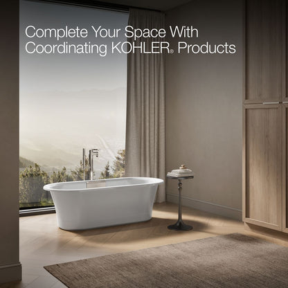 KOHLER K-29326-0 Volute 63" x 28-3/8" freestanding bath with base