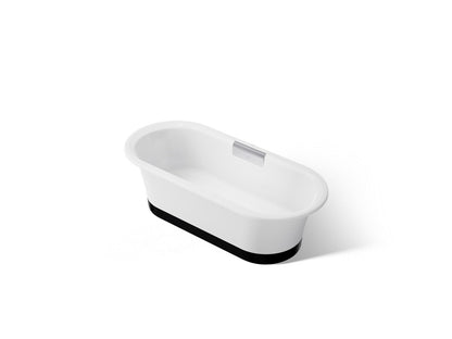KOHLER K-29326-0B7 Volute 63" x 28-3/8" freestanding bath with base