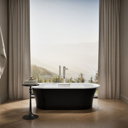 KOHLER K-29326-P5 Volute 63" x 28-3/8" freestanding bath with base