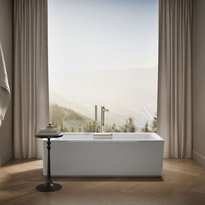 KOHLER K-29327-0 Volute 63" x 28-3/8" freestanding bath with shroud