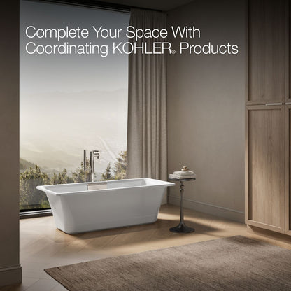 KOHLER K-29328-0 Volute 63" x 28-3/8" freestanding bath with base