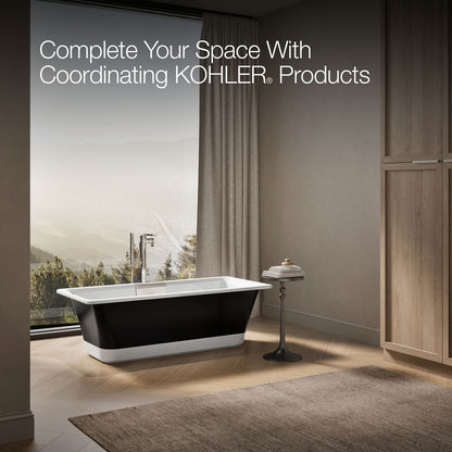 KOHLER K-29328-P5B0 Volute 63" x 28-3/8" freestanding bath with base