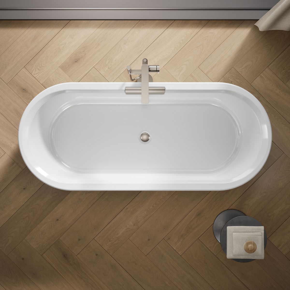 KOHLER K-29329-0 Volute 70-7/8" x 30-3/8" freestanding bath with shroud