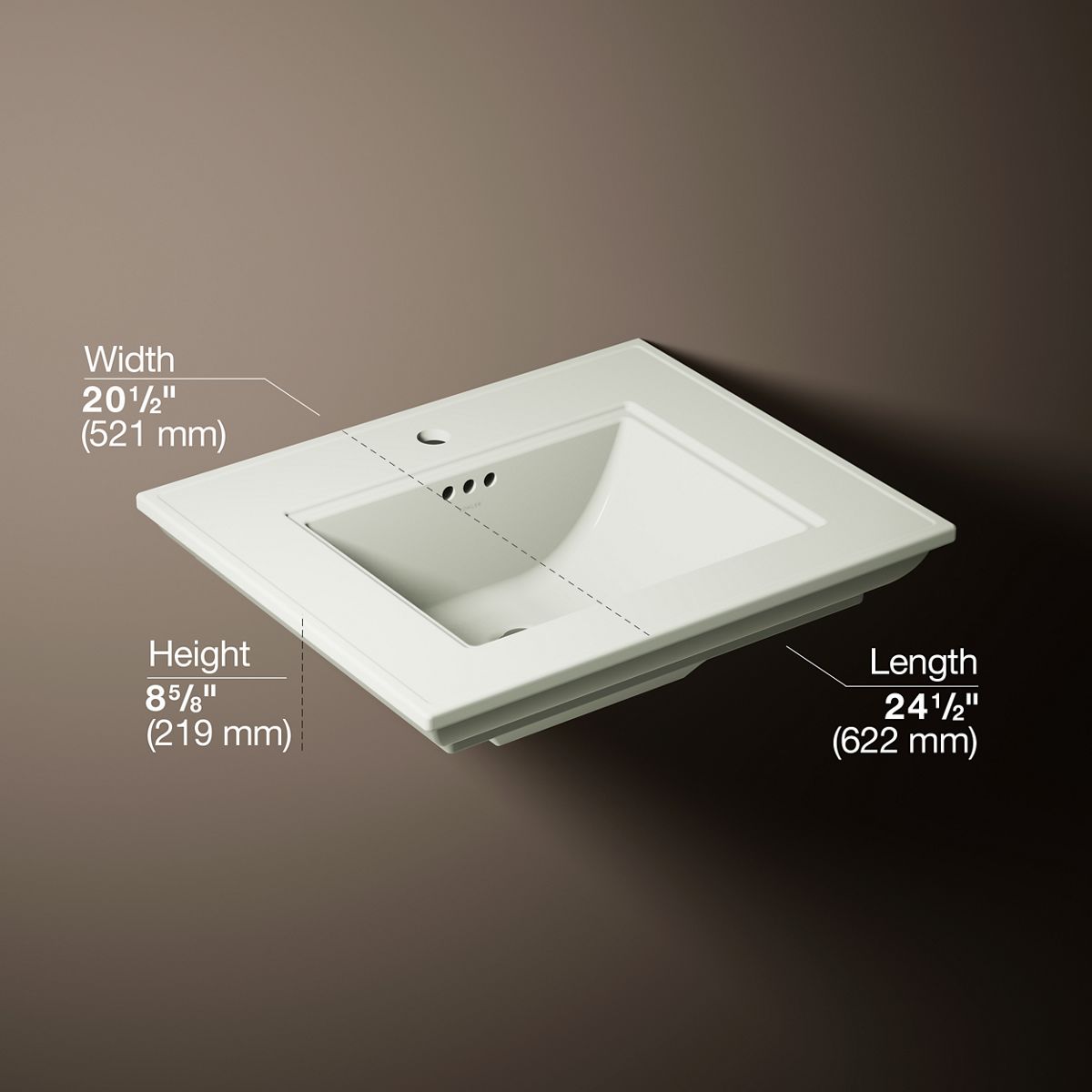 KOHLER K-29999-1 Memoirs Stately 25" pedestal/console table bathroom sink