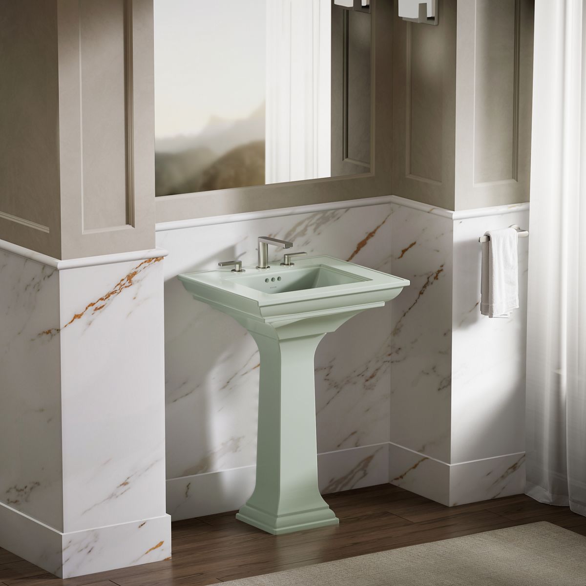 KOHLER K-29999-8 Memoirs Stately 25" pedestal/console table bathroom sink