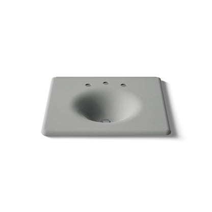 KOHLER Iron/Impressions 25" Enameled cast iron vanity top with integrated round sink