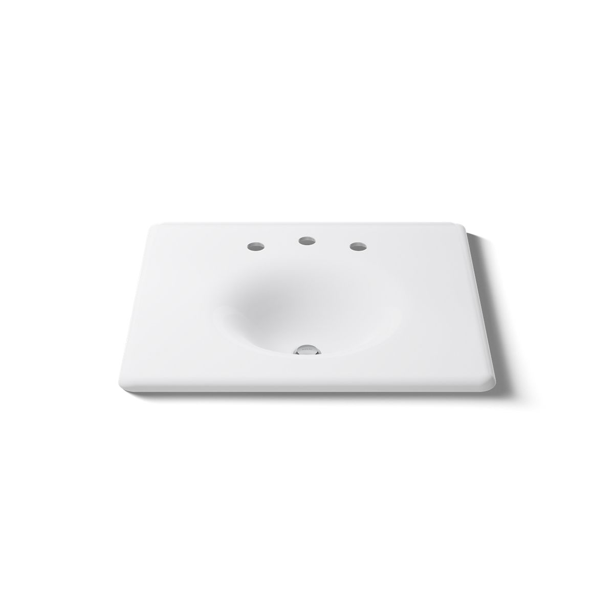 KOHLER Iron/Impressions 25" Enameled cast iron vanity top with integrated round sink