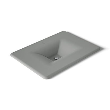KOHLER Iron/Impressions 31" Enameled cast iron vanity top with integrated rectangular sink