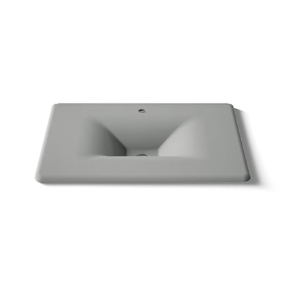 KOHLER Iron/Impressions 31" Enameled cast iron vanity top with integrated rectangular sink