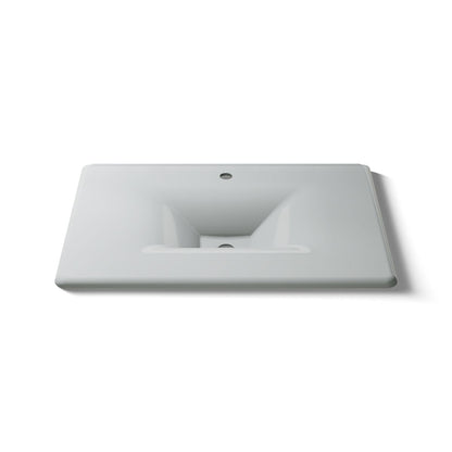 KOHLER Iron/Impressions 31" Enameled cast iron vanity top with integrated rectangular sink