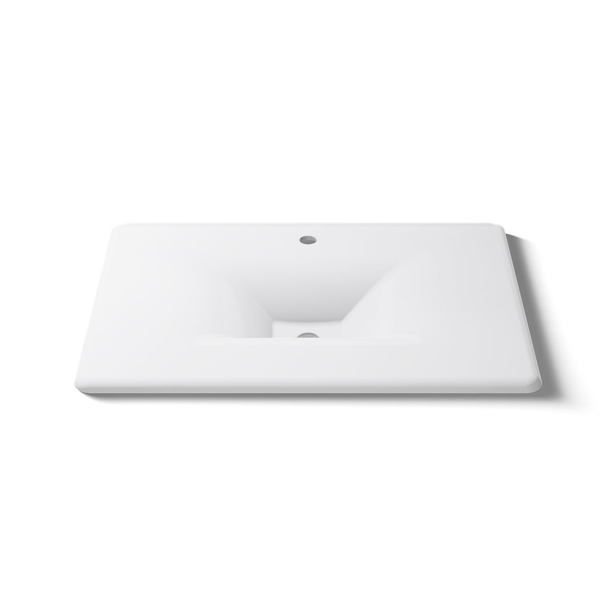KOHLER Iron/Impressions 31" Enameled cast iron vanity top with integrated rectangular sink