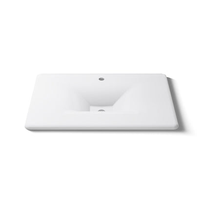 KOHLER Iron/Impressions 31" Enameled cast iron vanity top with integrated rectangular sink