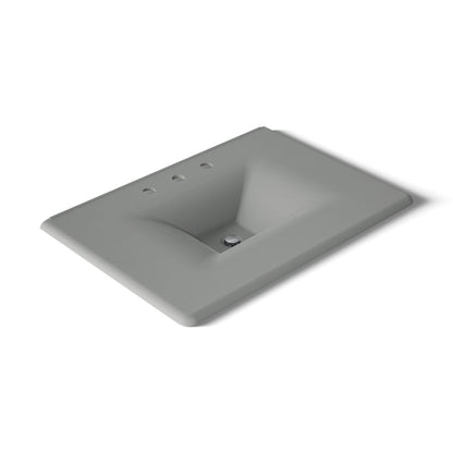 KOHLER Iron/Impressions 31" Enameled cast iron vanity top with integrated rectangular sink