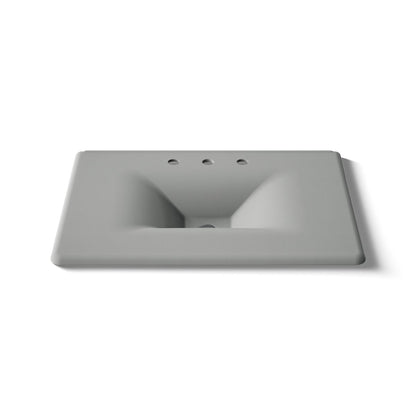 KOHLER Iron/Impressions 31" Enameled cast iron vanity top with integrated rectangular sink