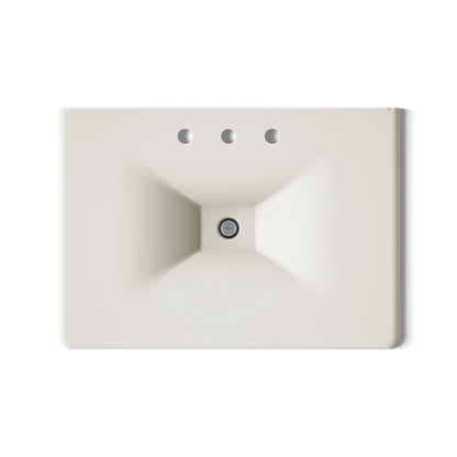 KOHLER Iron/Impressions 31" Enameled cast iron vanity top with integrated rectangular sink