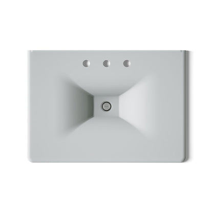 KOHLER Iron/Impressions 31" Enameled cast iron vanity top with integrated rectangular sink