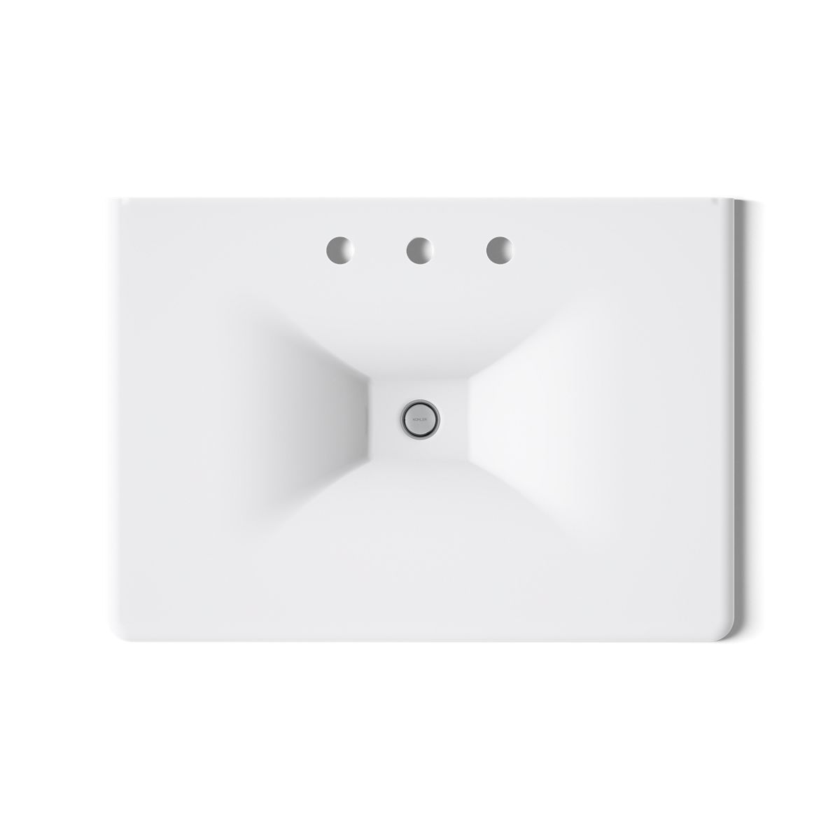 KOHLER Iron/Impressions 31" Enameled cast iron vanity top with integrated rectangular sink