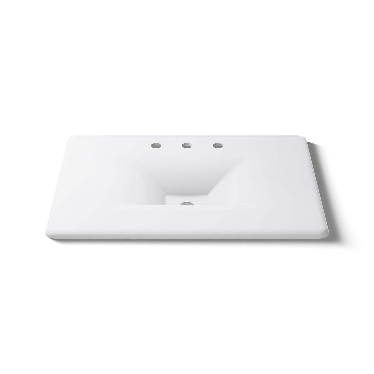 KOHLER Iron/Impressions 31" Enameled cast iron vanity top with integrated rectangular sink