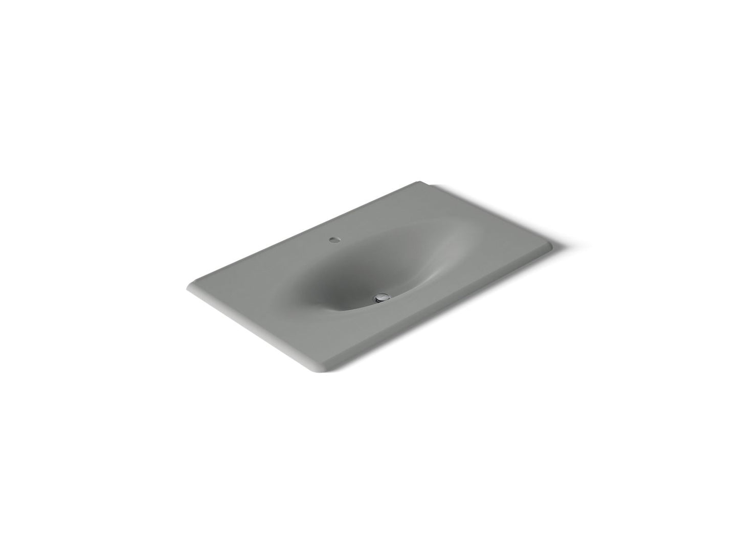 KOHLER Iron/Impressions 37" Enameled cast iron vanity top with integrated oval sink