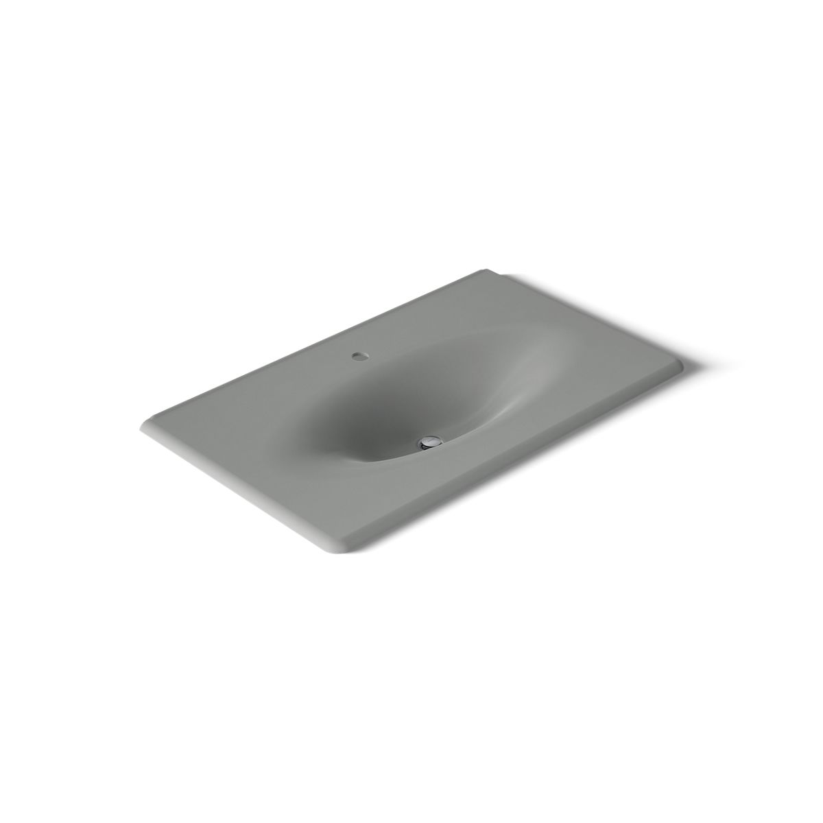 KOHLER Iron/Impressions 37" Enameled cast iron vanity top with integrated oval sink