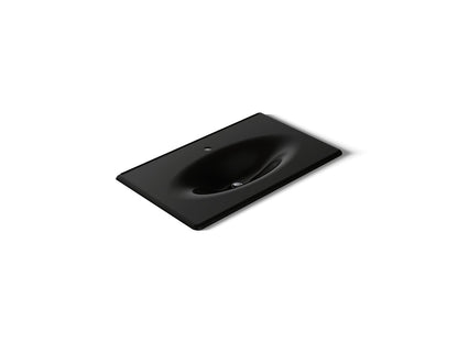 KOHLER Iron/Impressions 37" Enameled cast iron vanity top with integrated oval sink