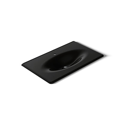 KOHLER Iron/Impressions 37" Enameled cast iron vanity top with integrated oval sink