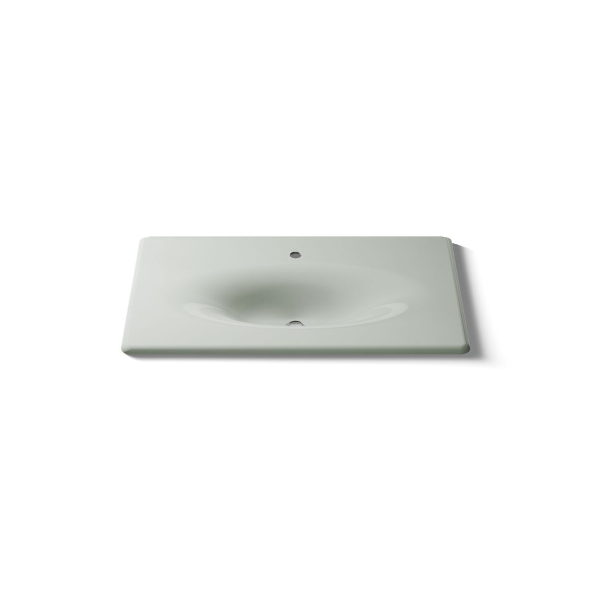 KOHLER Iron/Impressions 37" Enameled cast iron vanity top with integrated oval sink