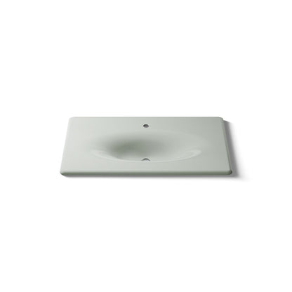 KOHLER Iron/Impressions 37" Enameled cast iron vanity top with integrated oval sink