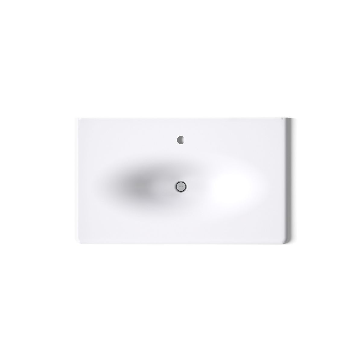 KOHLER Iron/Impressions 37" Enameled cast iron vanity top with integrated oval sink