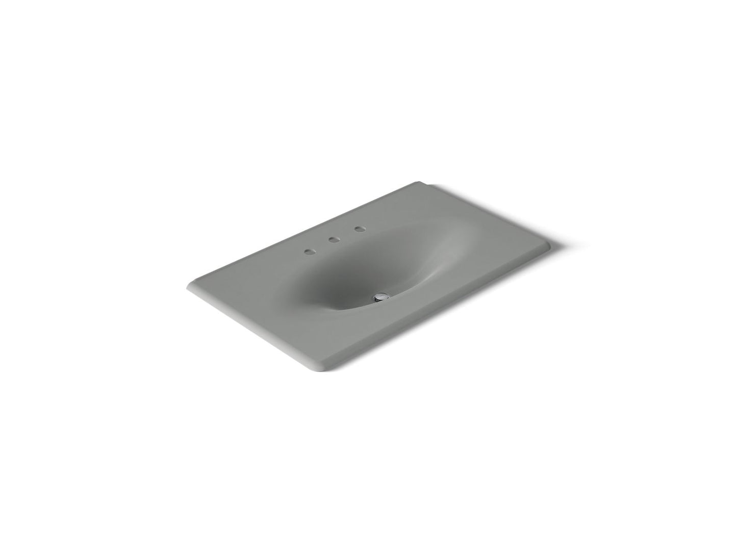 KOHLER Iron/Impressions 37" Enameled cast iron vanity top with integrated oval sink