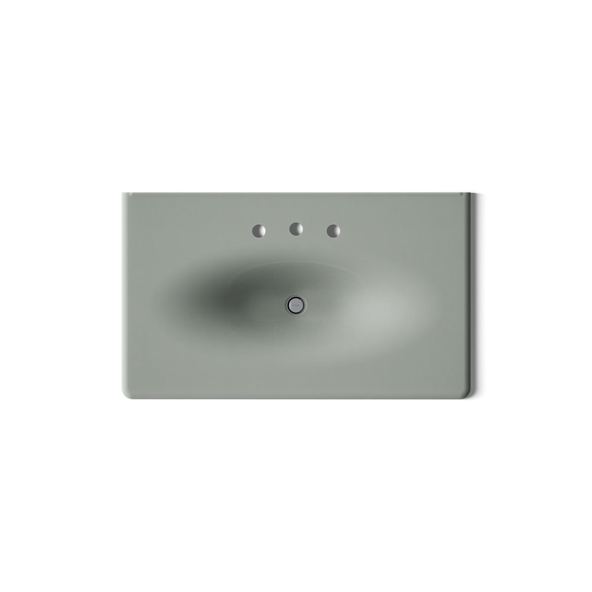 KOHLER Iron/Impressions 37" Enameled cast iron vanity top with integrated oval sink