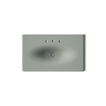 KOHLER Iron/Impressions 37" Enameled cast iron vanity top with integrated oval sink