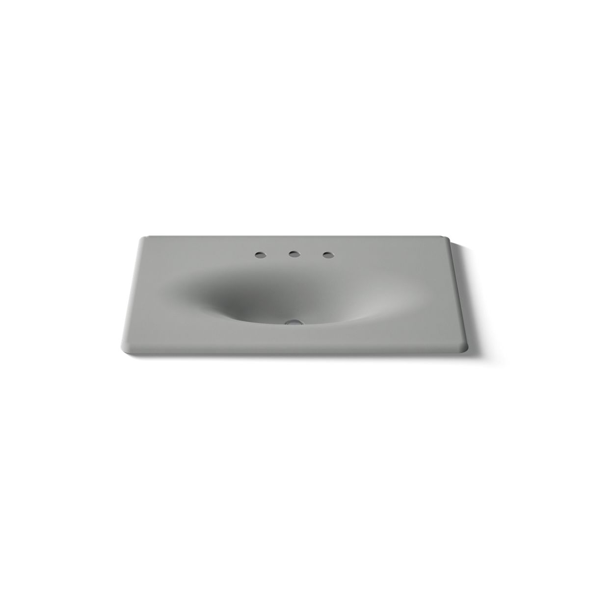 KOHLER Iron/Impressions 37" Enameled cast iron vanity top with integrated oval sink