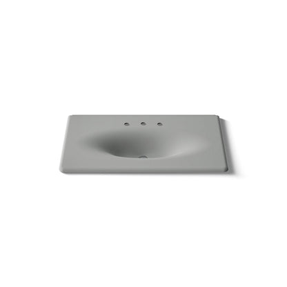 KOHLER Iron/Impressions 37" Enameled cast iron vanity top with integrated oval sink