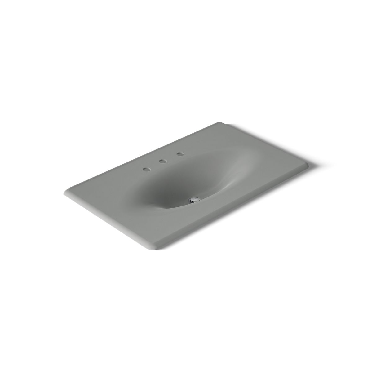 KOHLER Iron/Impressions 37" Enameled cast iron vanity top with integrated oval sink